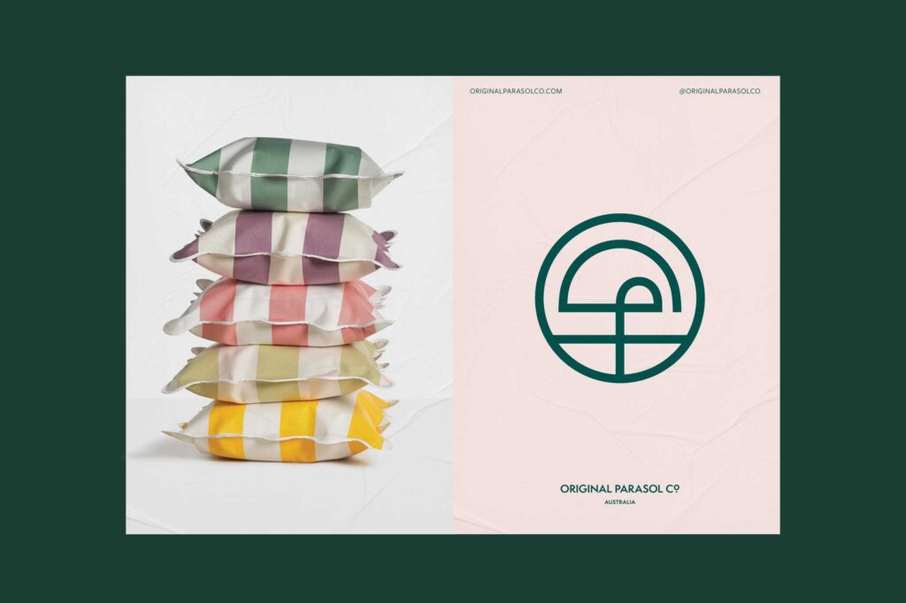 Original parasol & co. Australia styled cushion product photography.