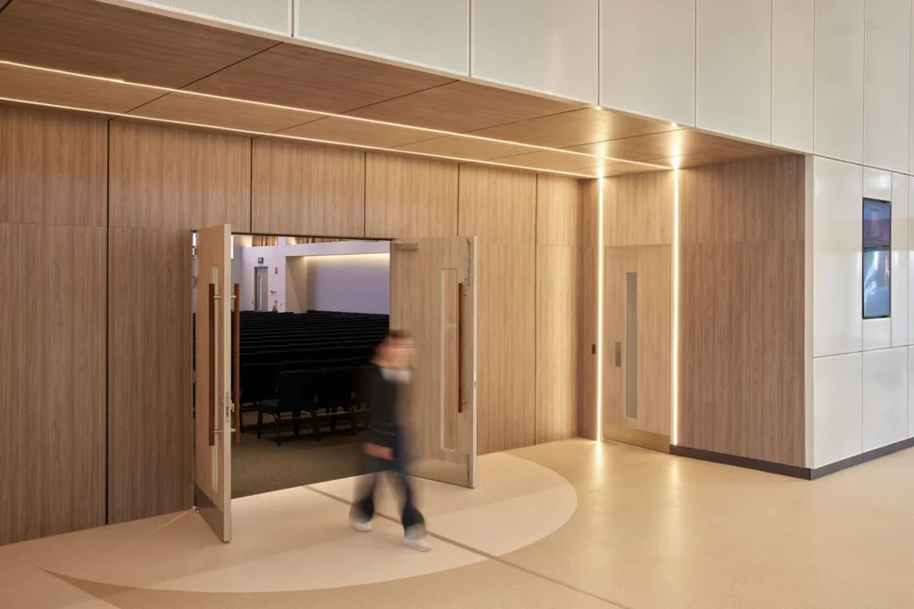Foyer entry to Chin Church Melbourne interior photography.